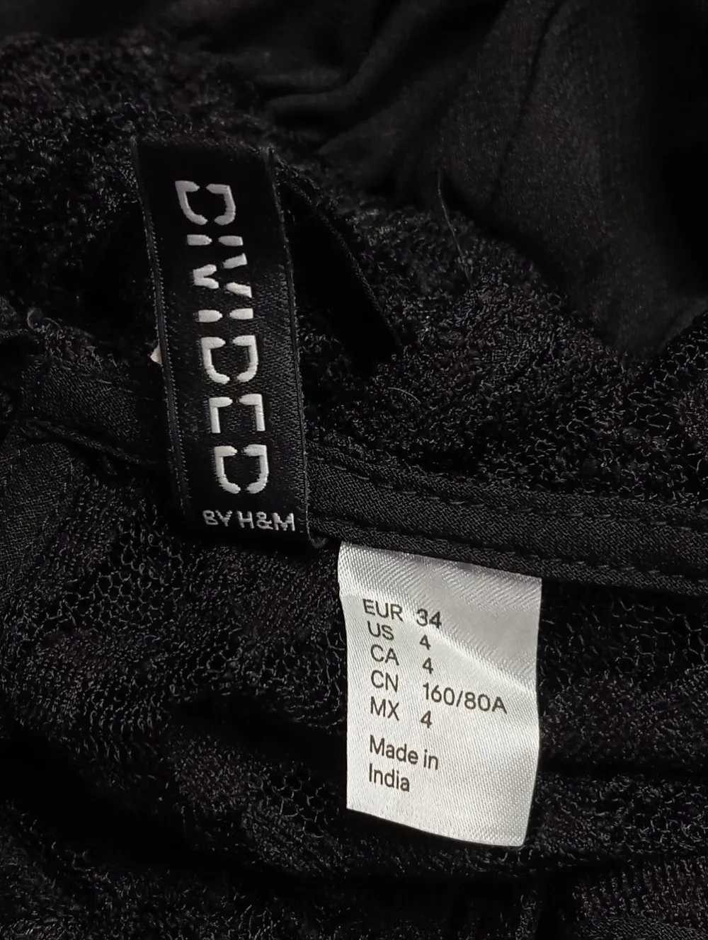 Kleider>H&M Divided Abendkleid Größe 34 schwarz