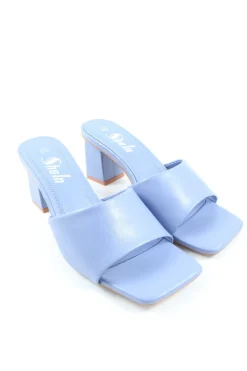 Pantoletten>SheIn Absatz Pantoletten Größe 38,5 blau