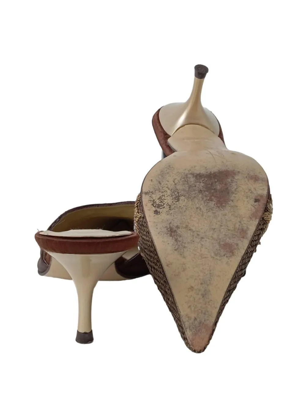 Pantoletten>Pilar Burgos Absatz Pantoletten Größe 37 braunbronzefarben