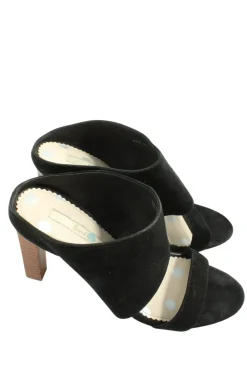 Pantoletten>Boden Absatz Pantoletten Größe 41 schwarz