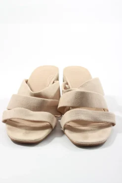 Pantoletten>H&M Absatz Pantoletten Größe 41 creme