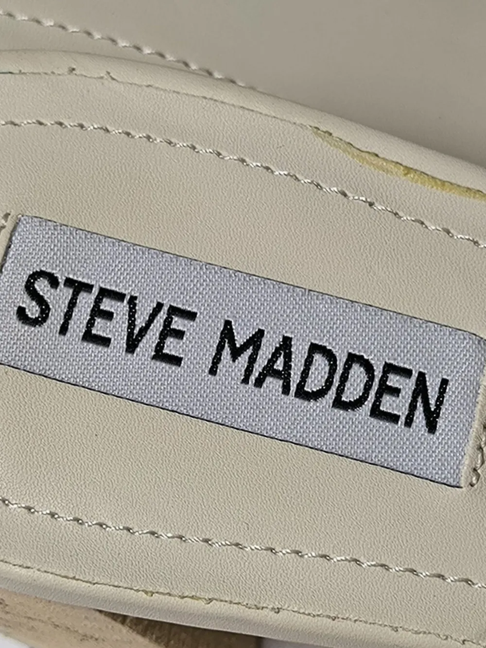 Pantoletten>Steve Madden Absatz Pantoletten Größe 40 hellgrau