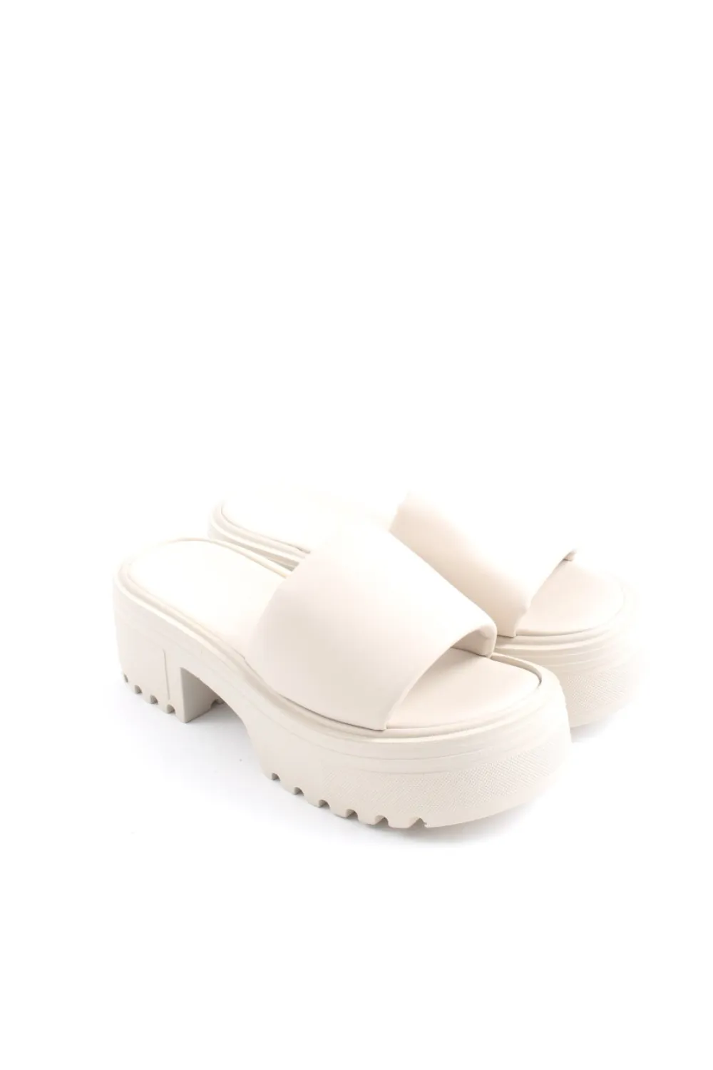 Pantoletten>ASOS DESIGN Absatz Pantoletten Größe 38 weiß