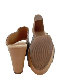 Pantoletten>Unisa Absatz Pantoletten Größe 38 beigeschwarz