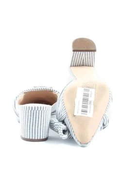 Pantoletten>H&M Absatz Pantoletten Größe 38 anthrazitweiß