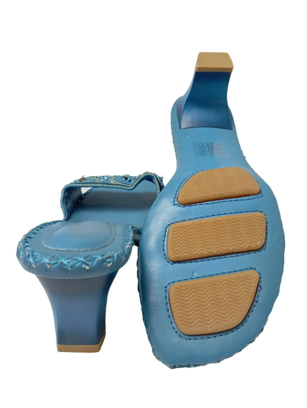 Pantoletten>Andrea Conti Absatz Pantoletten Größe 38 blau