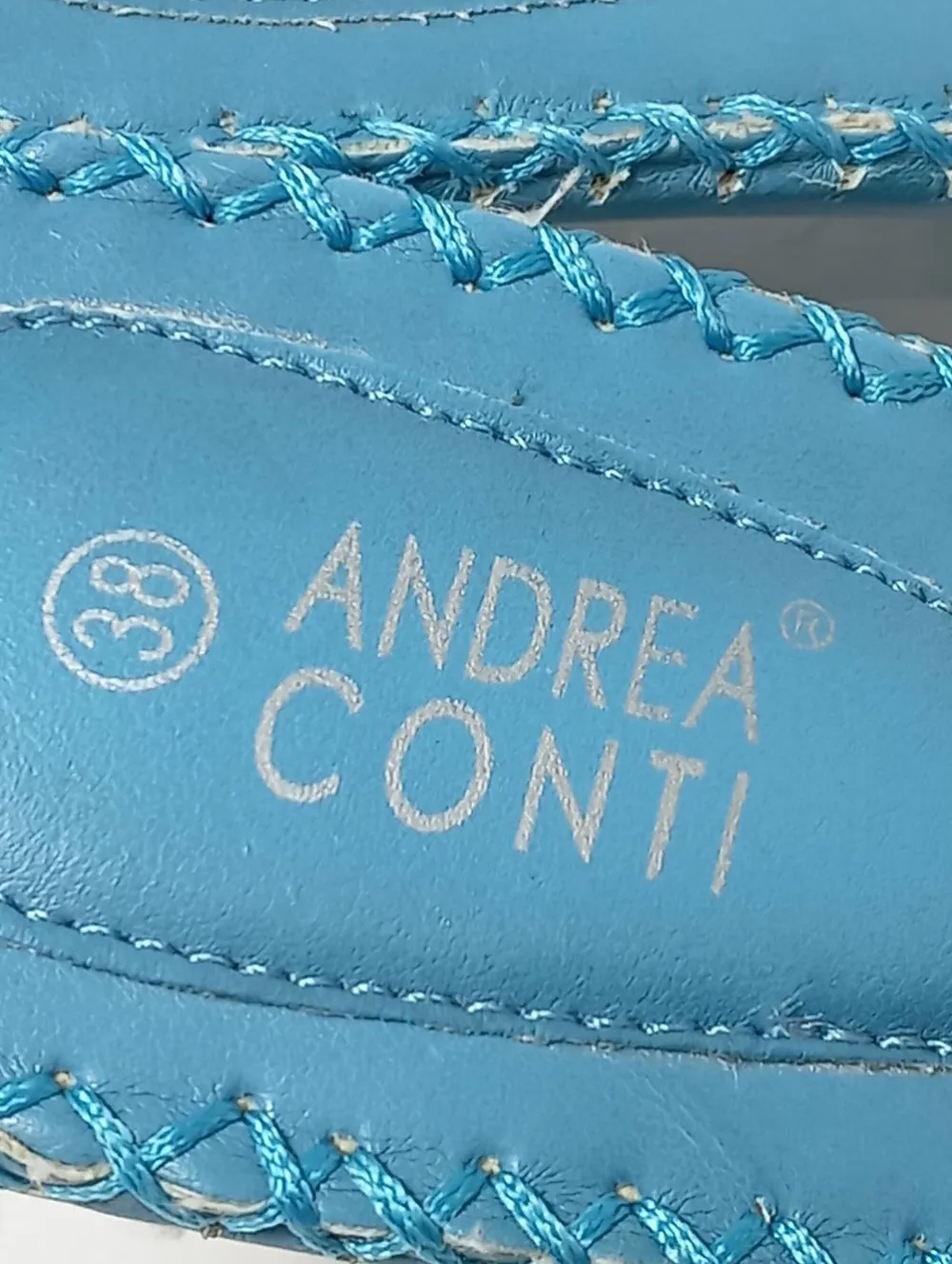 Pantoletten>Andrea Conti Absatz Pantoletten Größe 38 blau