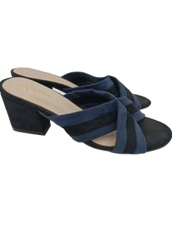 Pantoletten>KEIRA Absatz Pantoletten Größe 38 blauschwarz