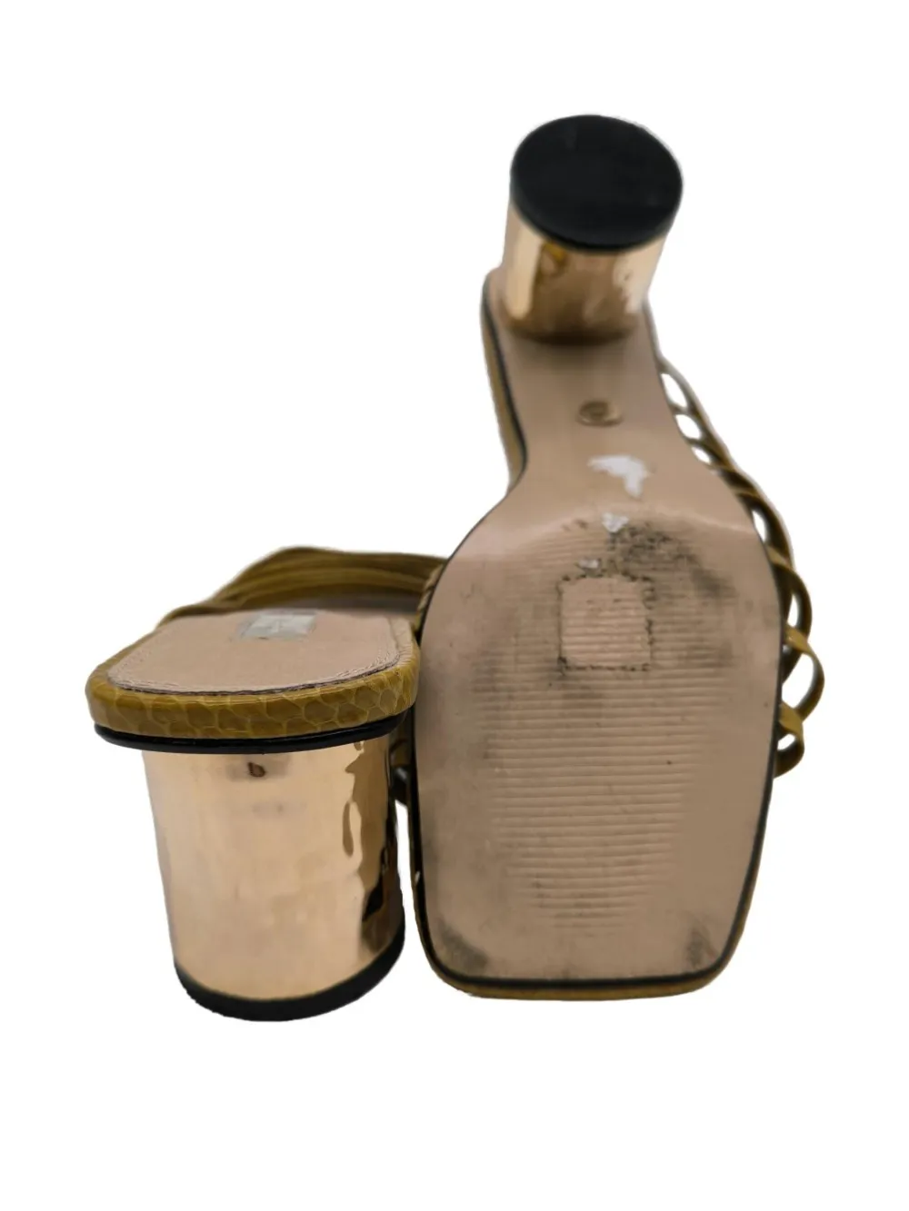 Pantoletten>Topshop Absatz Pantoletten Größe 39 khaki