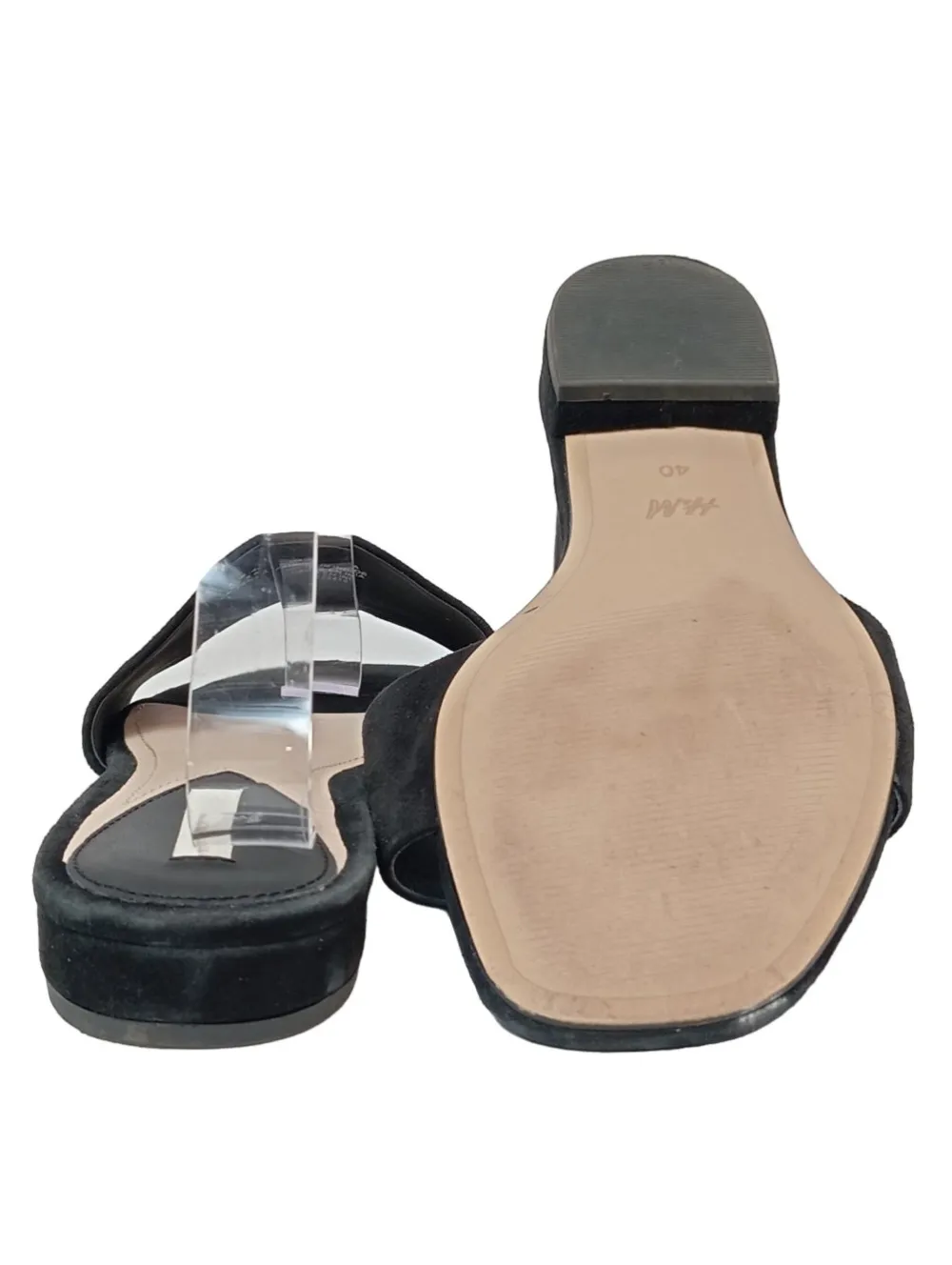 Pantoletten>H&M Absatz Pantoletten Größe 40 schwarz