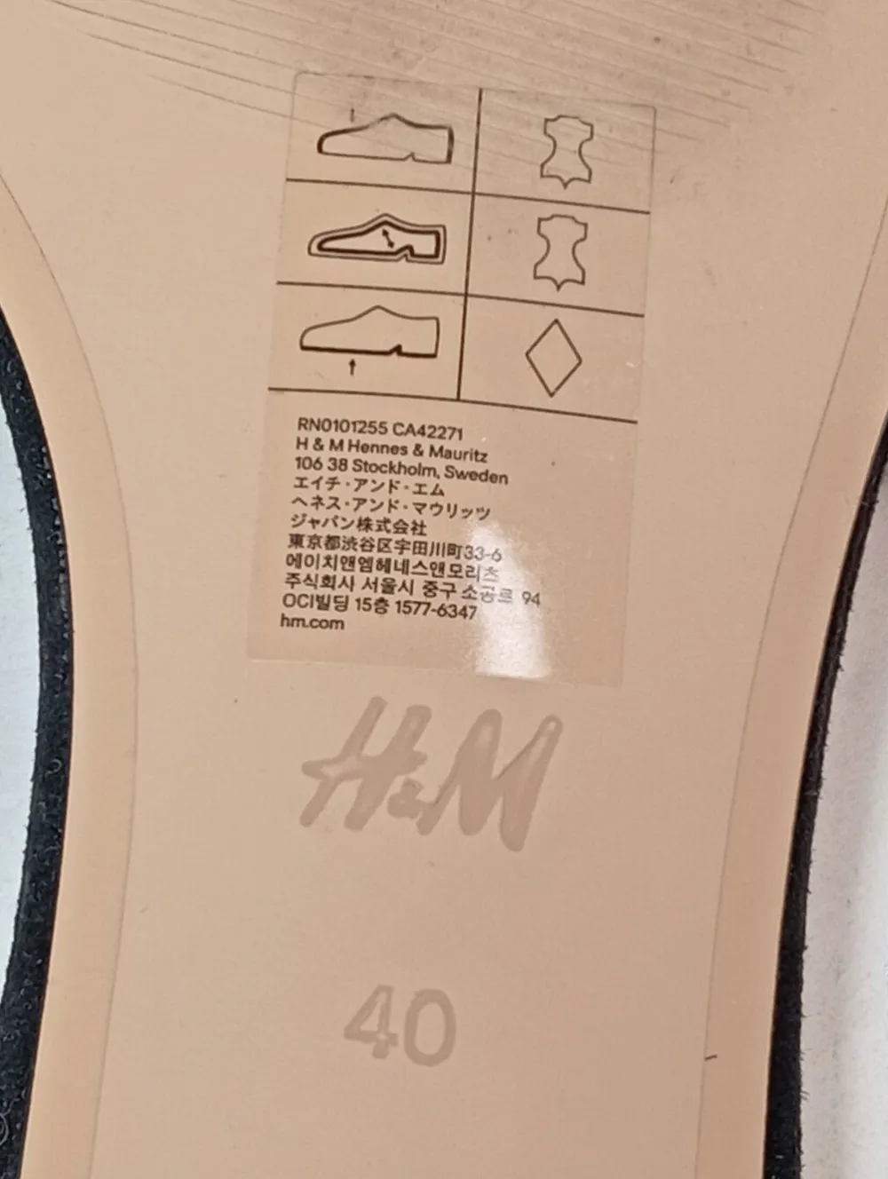 Pantoletten>H&M Absatz Pantoletten Größe 40 schwarz
