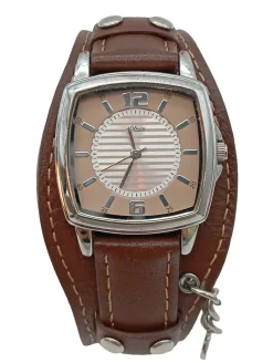 Uhren>s.Oliver Analoguhr silberfarbenbraun