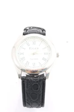 Uhren>Eiger Analoguhr schwarzsilberfarben