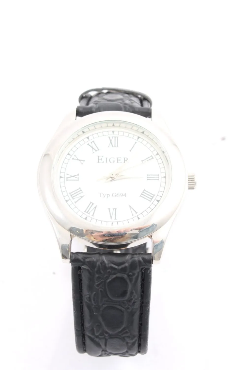 Uhren>Eiger Analoguhr schwarzsilberfarben