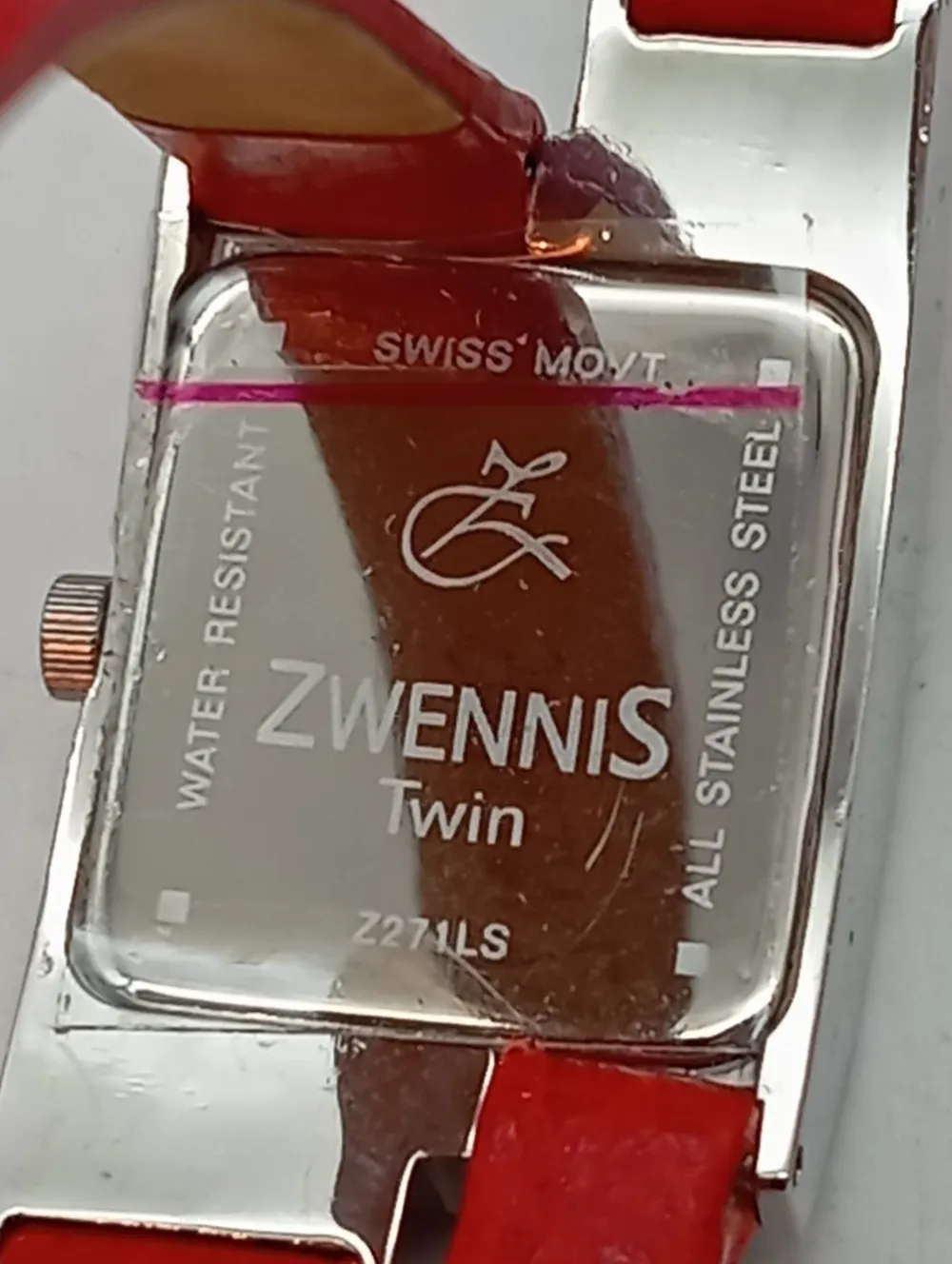 Uhren>Zwennis Analoguhr silberfarbenrot