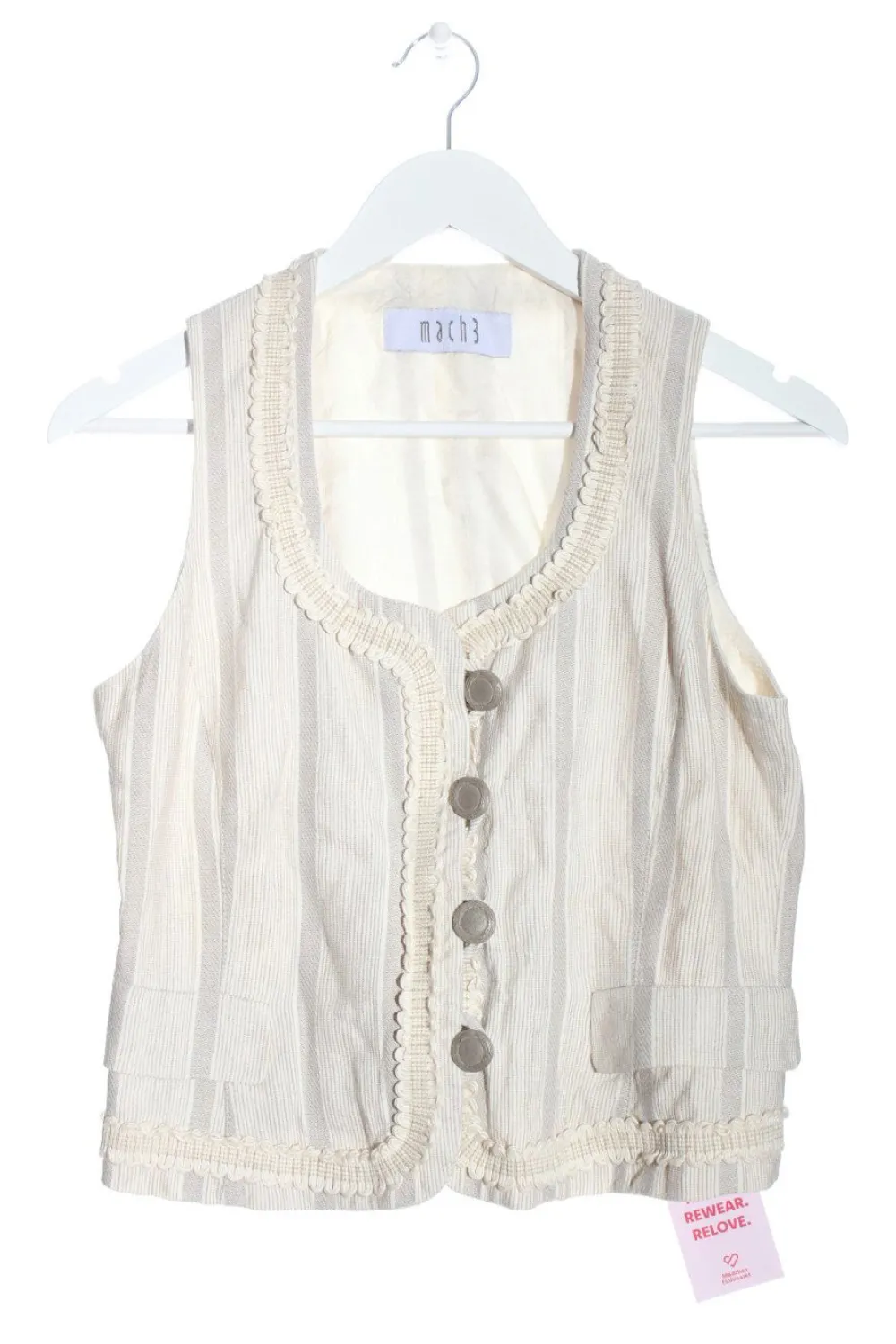 Anzüge>Mach3 Anzugweste Größe 36 hellgrauwollweiß