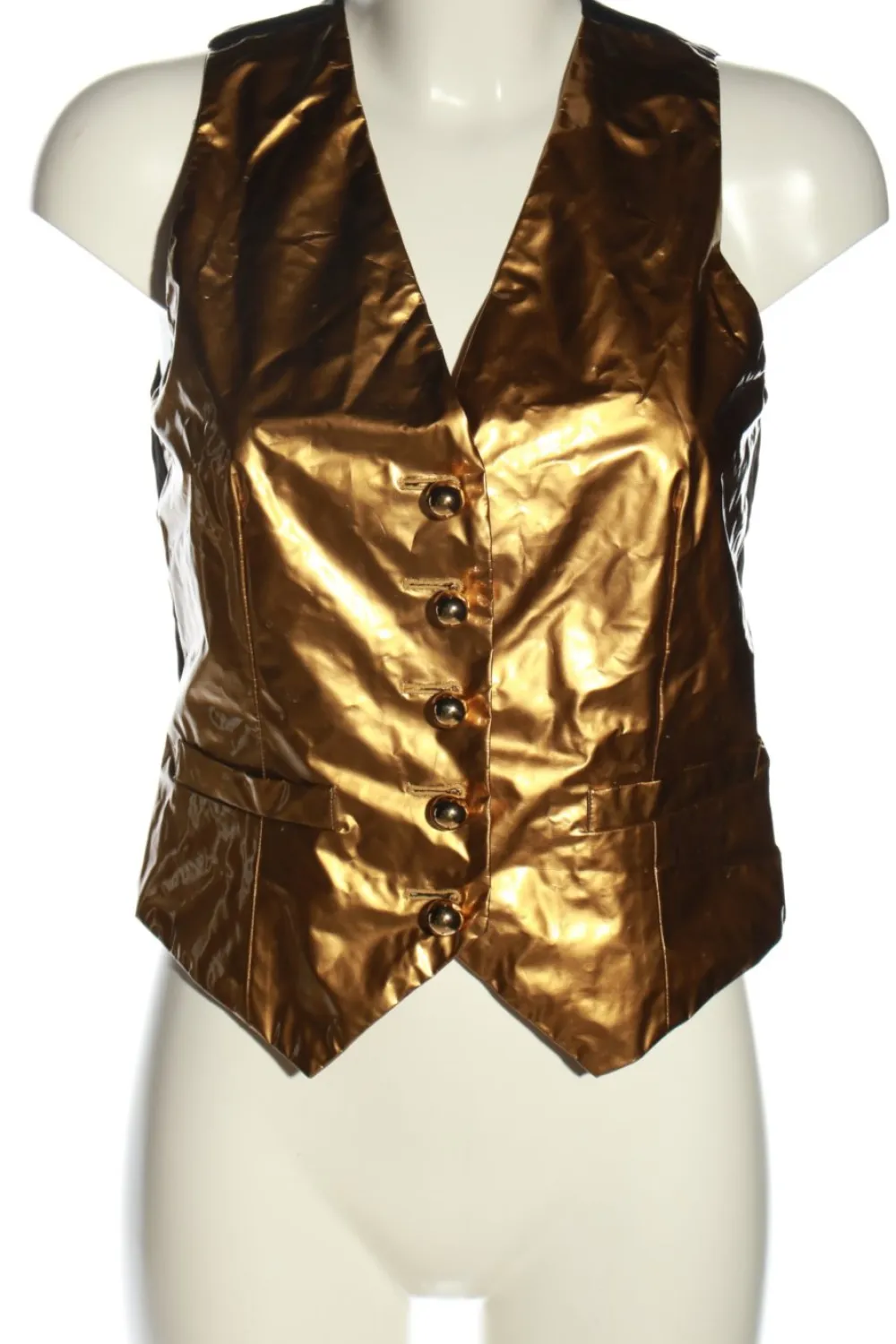 Anzüge>Moschino Cheap and Chic Anzugweste Größe 38 goldfarbenschwarz