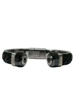 Armschmuck>Swarovski Armspange schwarzsilberfarben