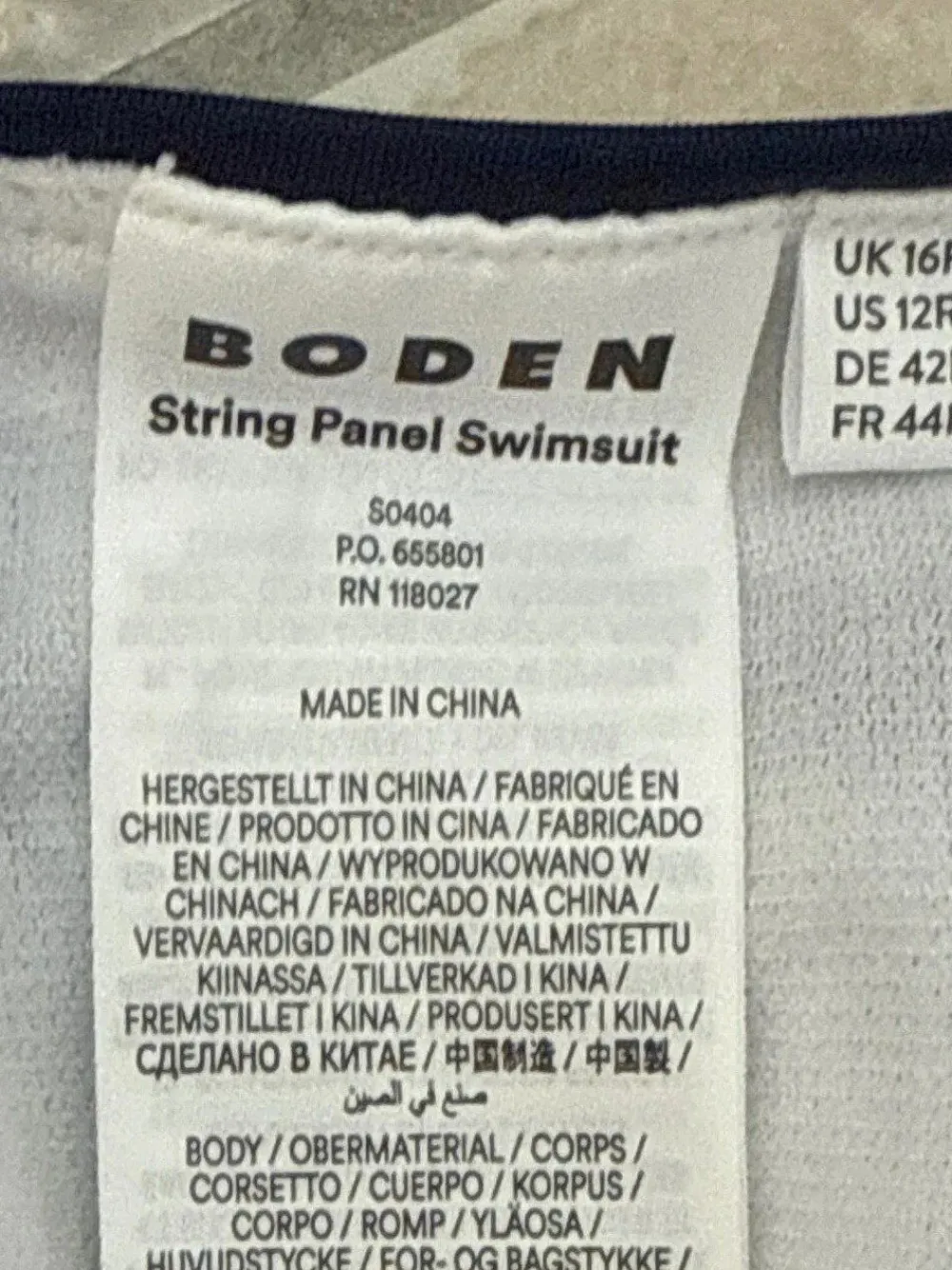 Badeanzug Größe 42-Boden Outlet