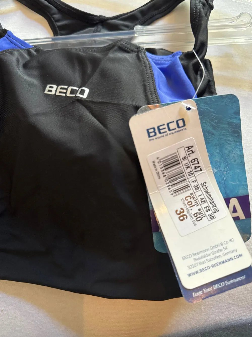 Bademode>Beco Badeanzug Größe 40 schwarz