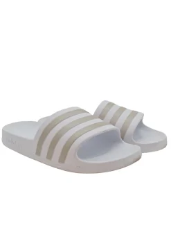 Pantoletten>Adidas Badeslipper Größe 35 weißwollweiß