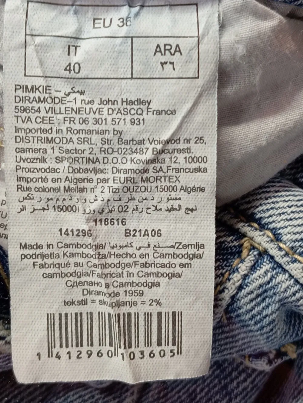 Jeans>Pimkie Baggyjeans Größe 36 blau