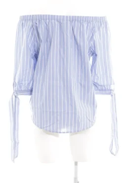 Tops>H&M Bandeautop Größe 36 blauweiß