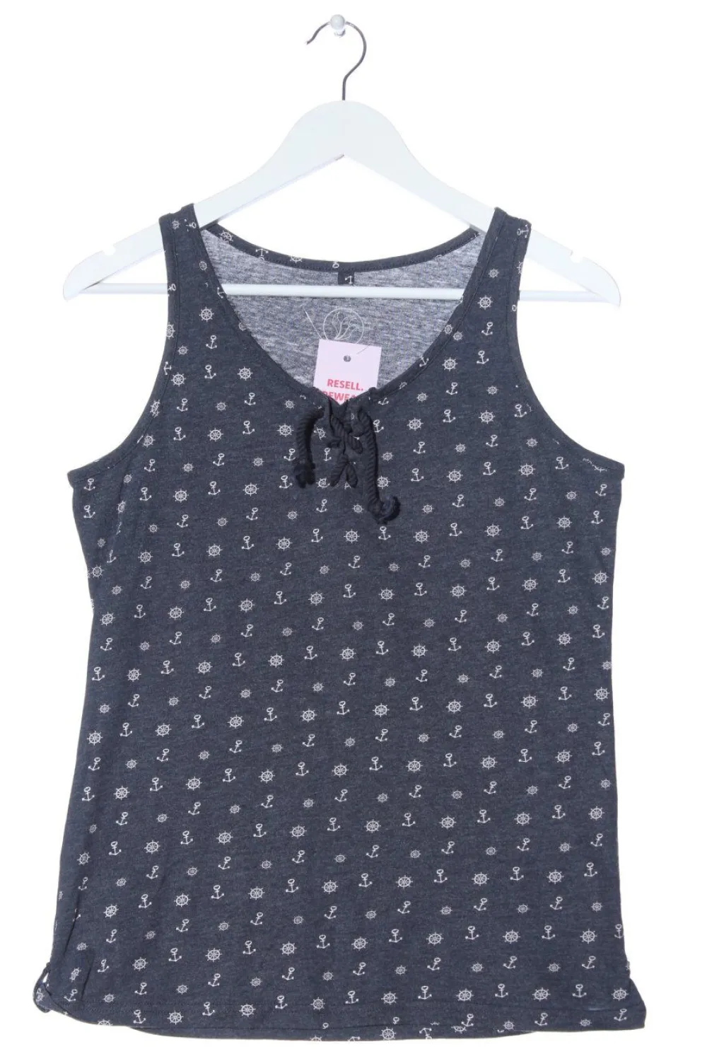 Tops>Essentials Basic Top Größe 38 blauweiß