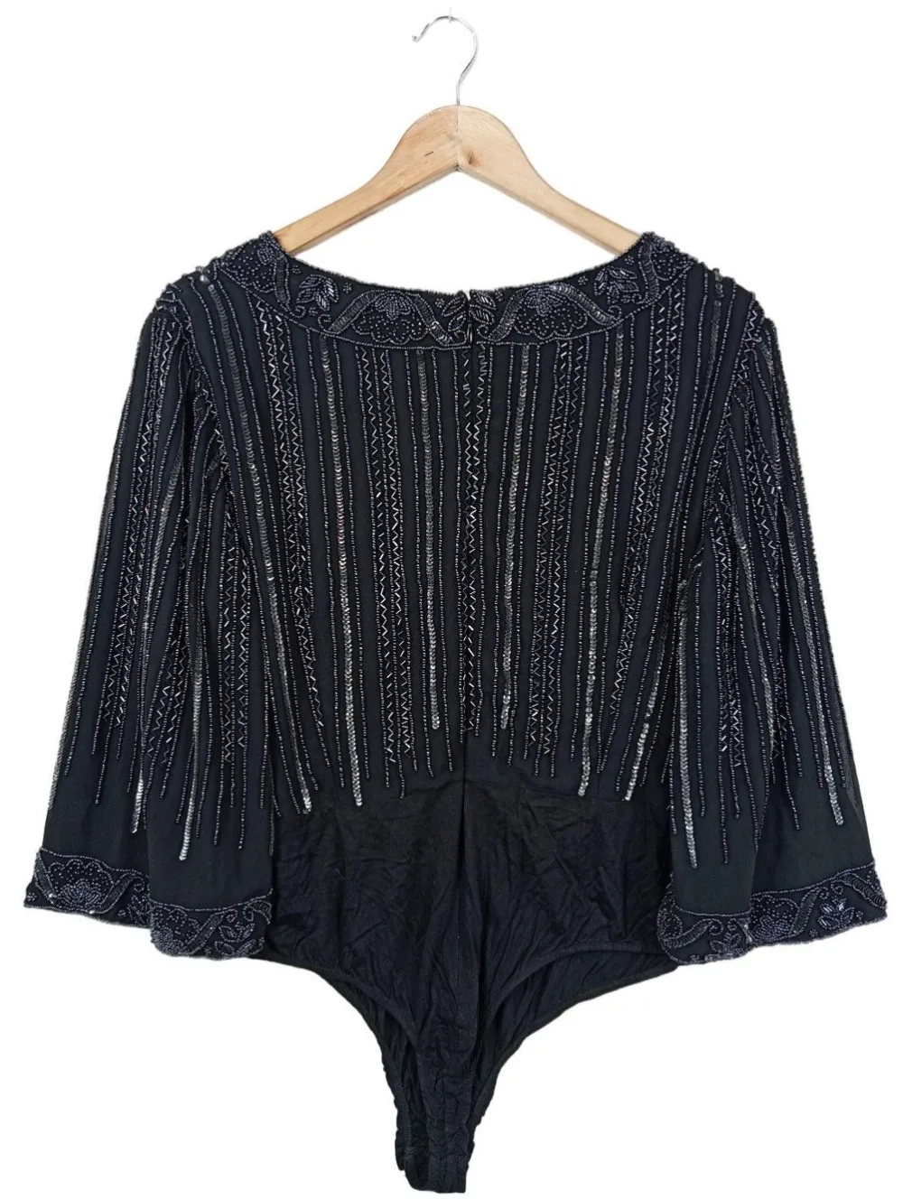 Bodies>lovedrobe Basic-Body Größe 40 schwarzsilberfarben