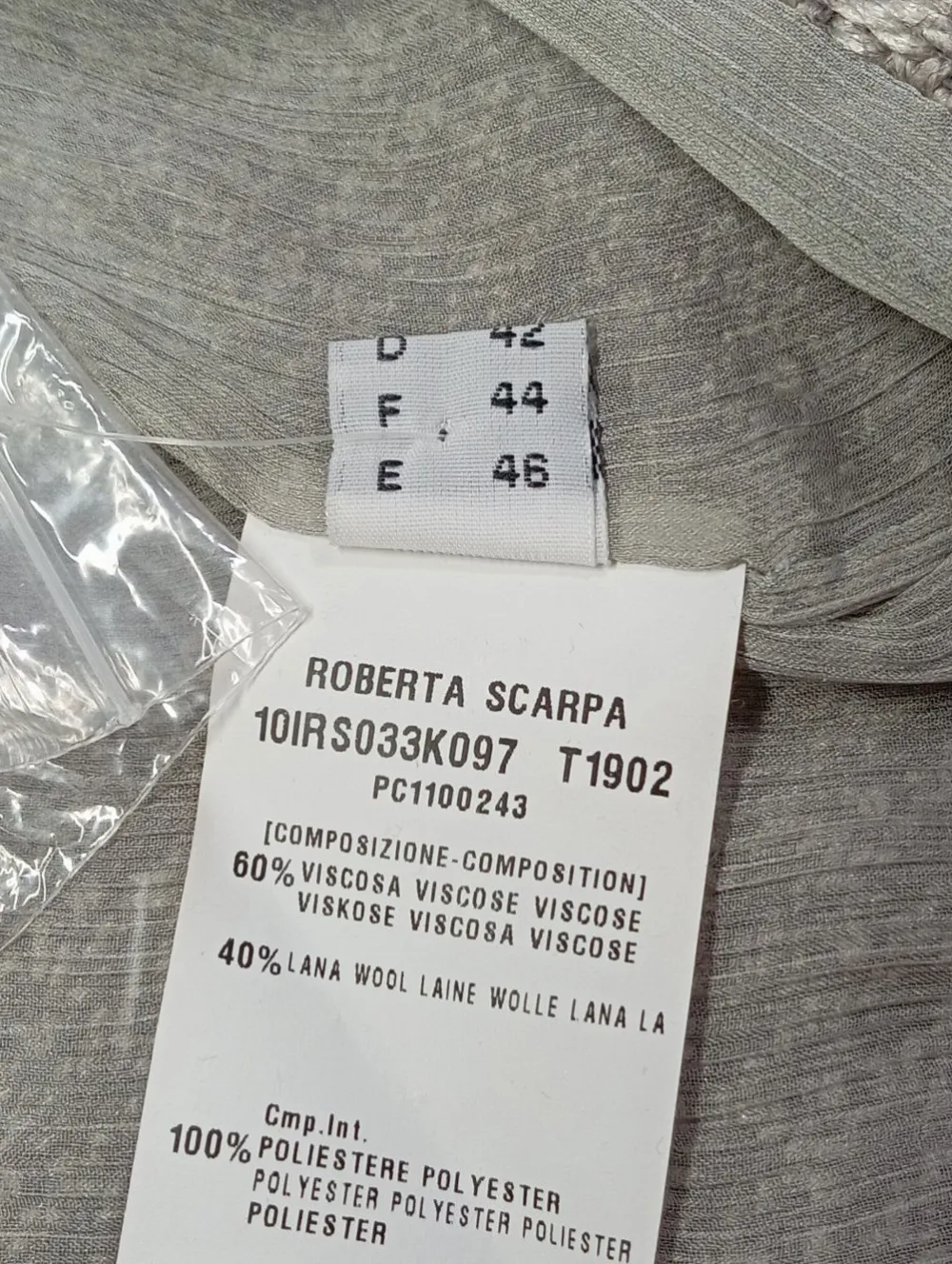 Mäntel>Roberta Scarpa Übergangsmantel Größe 42 hellgraugrau