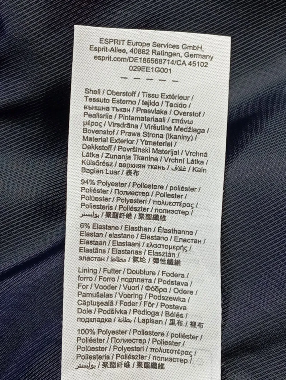 Mäntel>Esprit Übergangsmantel Größe 38 blau