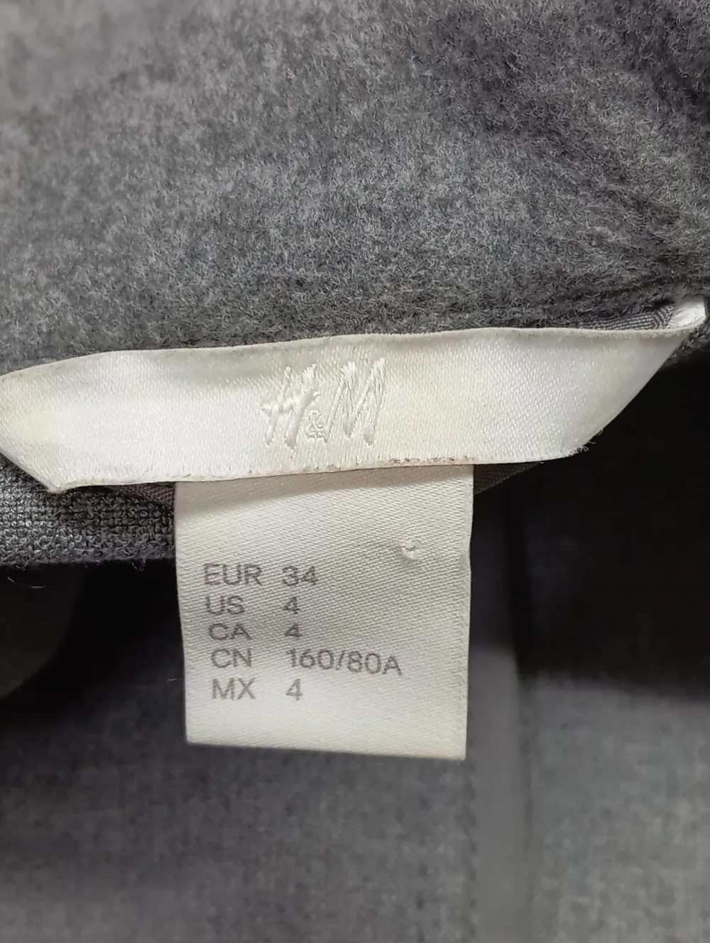 Mäntel>H&M Übergangsmantel Größe 34 hellgrau