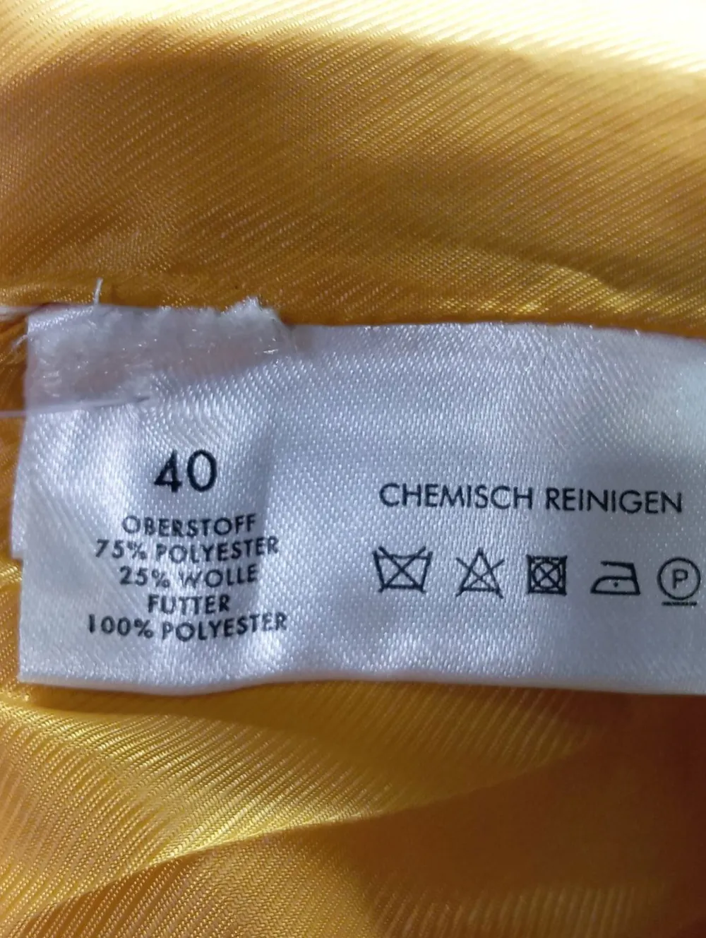 Mäntel>Anne L. Übergangsmantel Größe 40 blassgelb