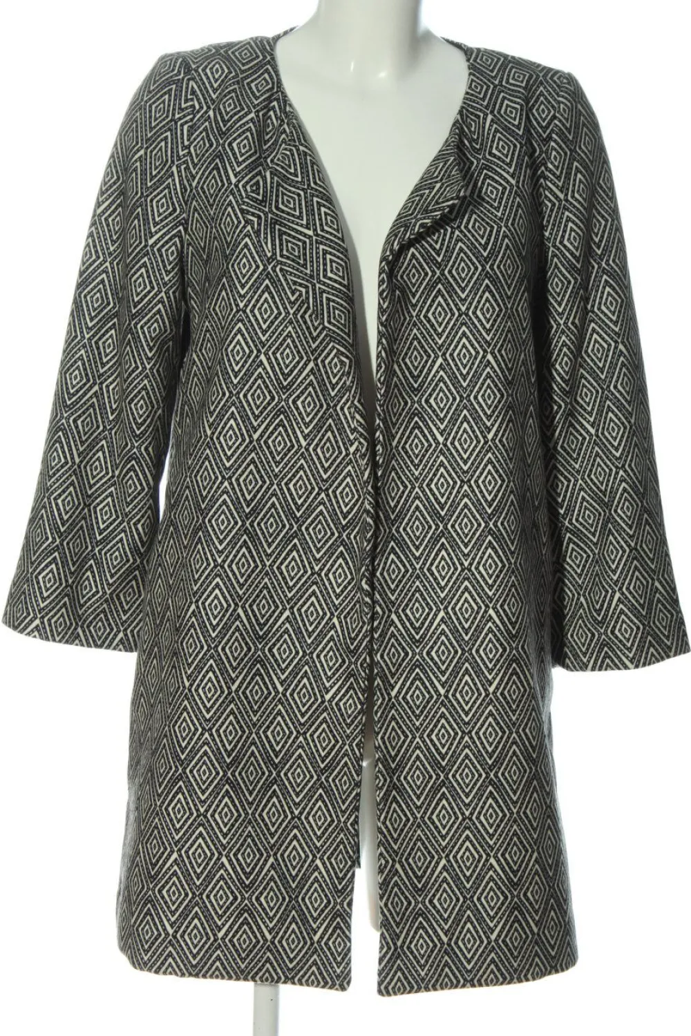 Mäntel>H&M Übergangsmantel Größe 34 schwarzweiß