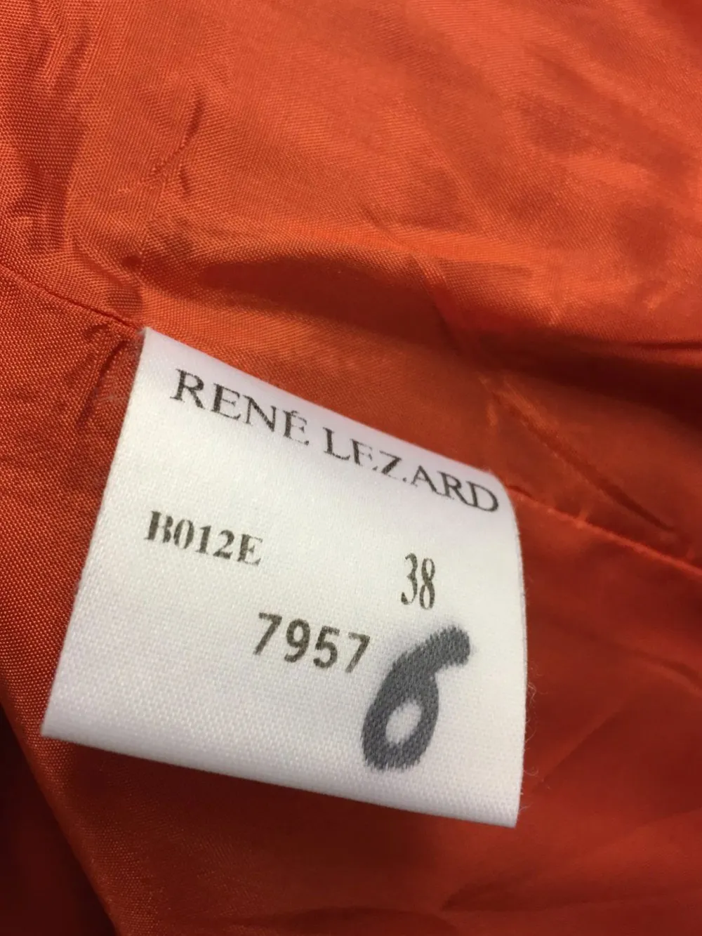 Blazer>Renu00e9 Lezard Blazer Größe 38 dunkelorange
