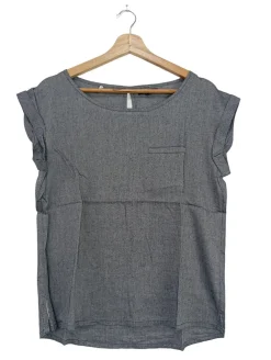 Tops>uvr connected Blusentop Größe 36 hellgrau