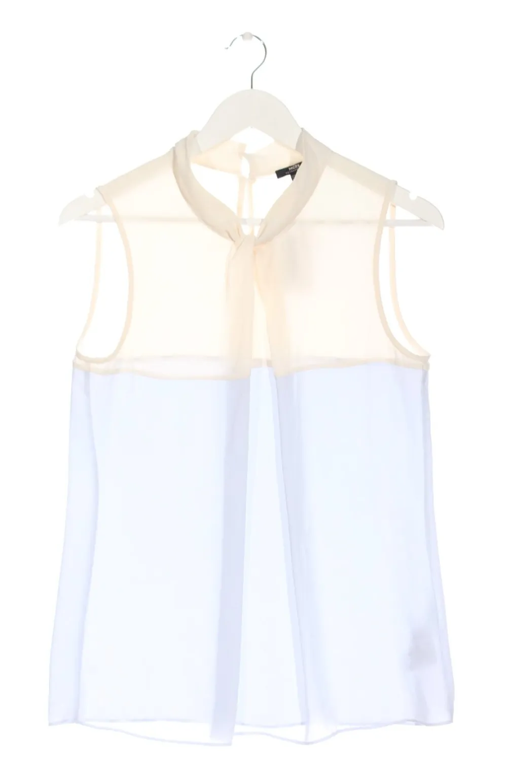 Tops>Mexx Blusentop Größe 38 hellbeigehimmelblau