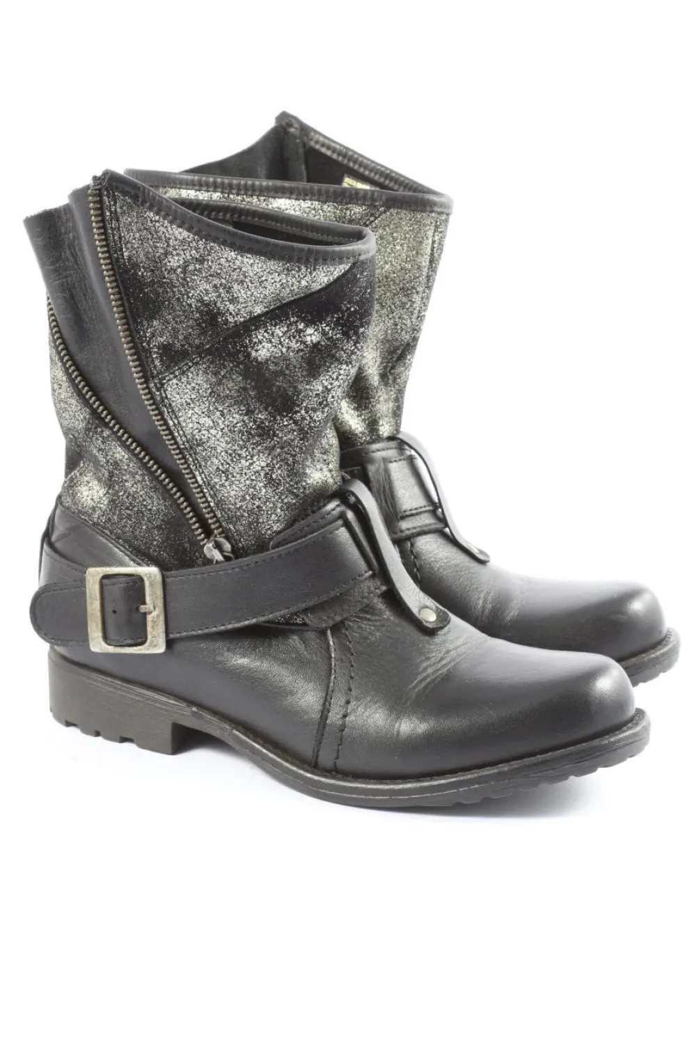 Stiefeletten>Maca Booties Größe 37 schwarzsilberfarben