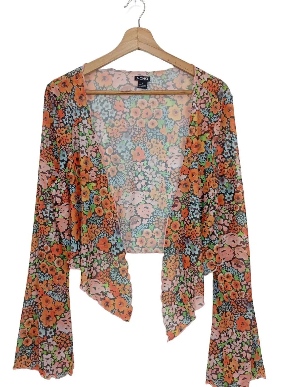 Jacken>Monki Cardigan Größe 40 hellorangeblau