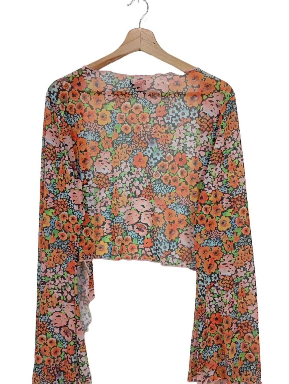 Jacken>Monki Cardigan Größe 40 hellorangeblau