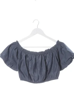 Blusen>24Colours Carmen-Bluse Größe 36 hellgrau