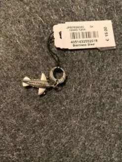 Charms>Fossil Charm silberfarben