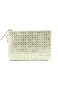 Clutches>Mehry Mu Clutch silberfarbenwollweiß