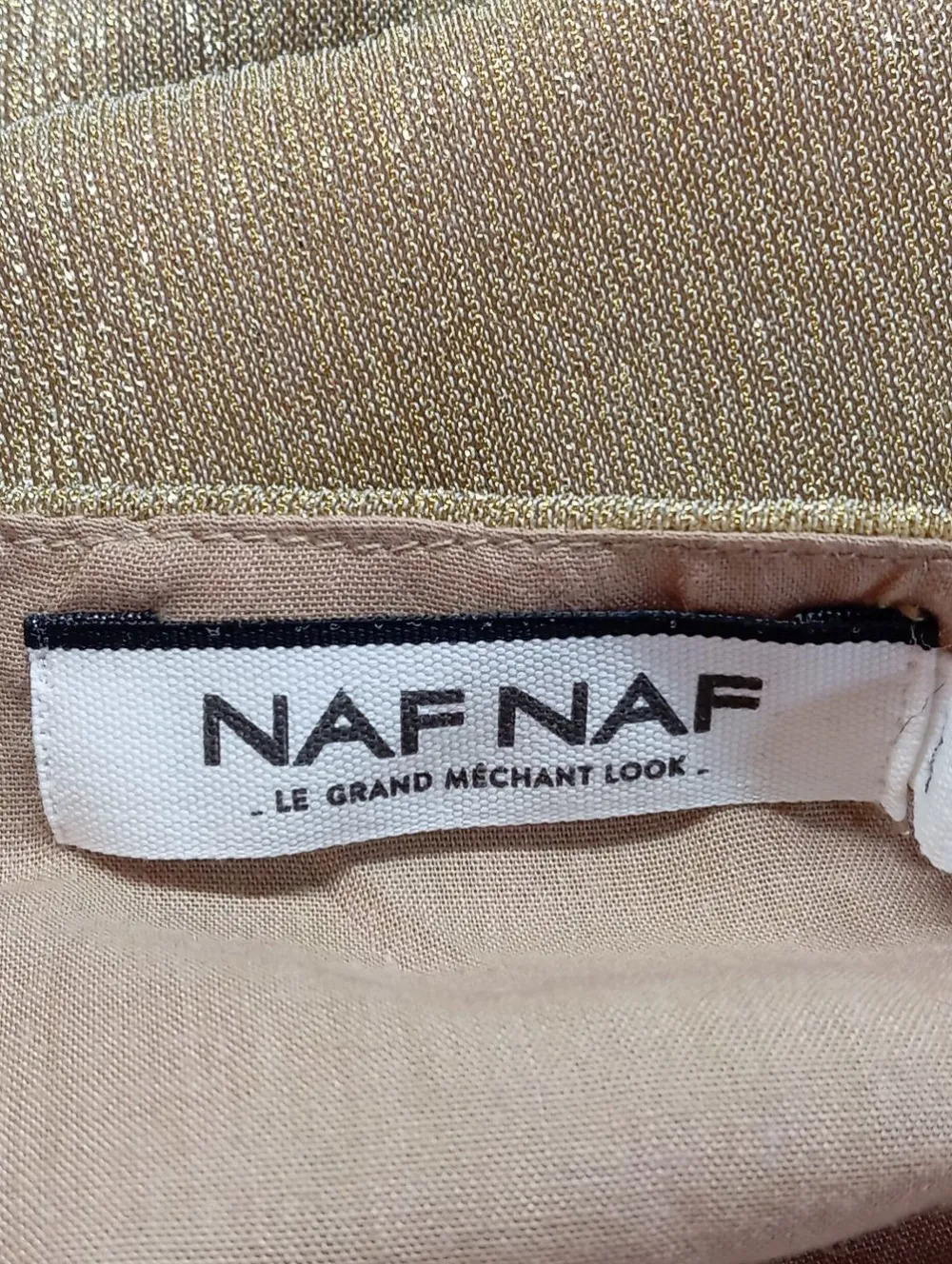 Kleider>Naf naf Cocktailkleid Größe 32 goldfarben