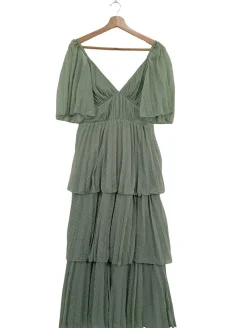 Kleider>Asos Cocktailkleid Größe 38 khaki