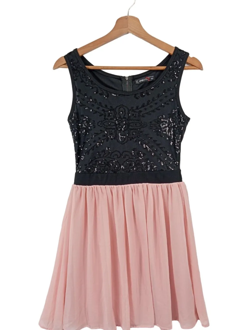 Kleider>FB Sister Cocktailkleid Größe 34 pinkschwarz