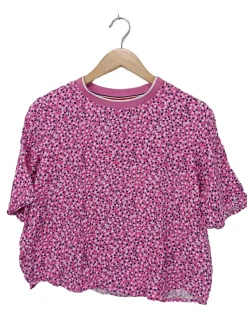 Shirts>Tommy Jeans Cropped Shirt Größe 36 pinkschwarz