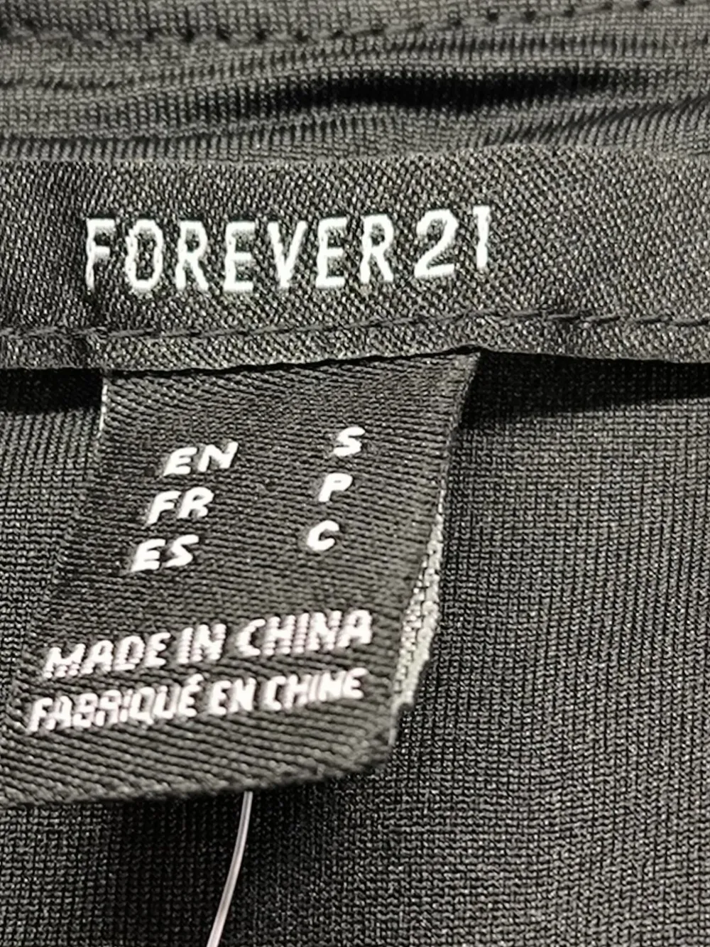 Tops>Forever 21 Cropped Top Größe 36 schwarzweiß