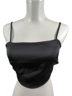 Tops>Lola May Cropped Top Größe 36 schwarz