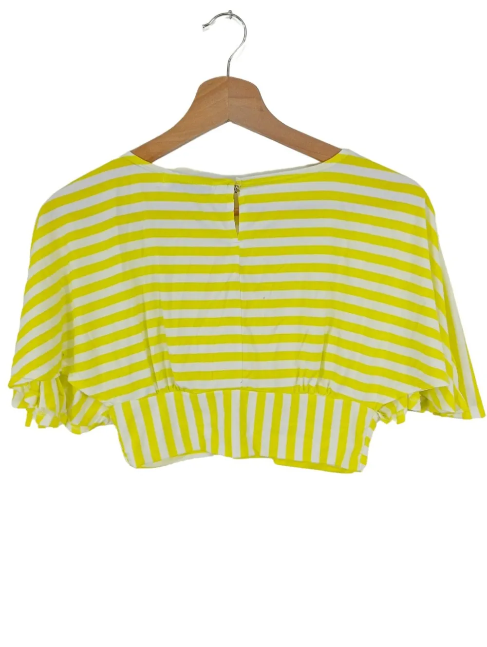 Tops>Voyelles Cropped Top Größe 38 weißblassgelb